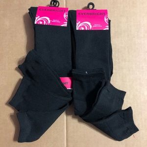 6 Pairs - Black Knee High Socks